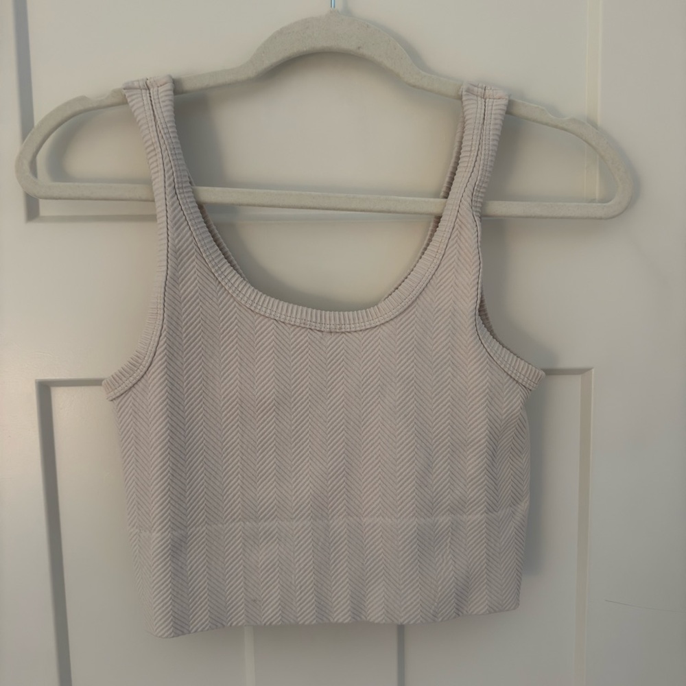 Nikibiki Textured Cream Tank Top
